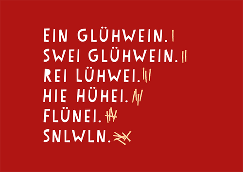 13048 Postkarte Ein Glühwein. Swei Glühwein. Rei Lühwei. Hie Hühei. Flünei. Snlwln. 13048 Postkarte Ein Glühwein. Swei Glühwein. Rei Lühwei. Hie Hühei. Flünei. Snlwln.