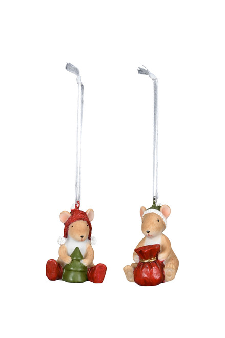 6258460 Maus sitzend rot