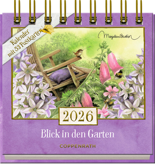 3958330 Postkartenkalender: Blick in den Garten 2026 - M.Bastin