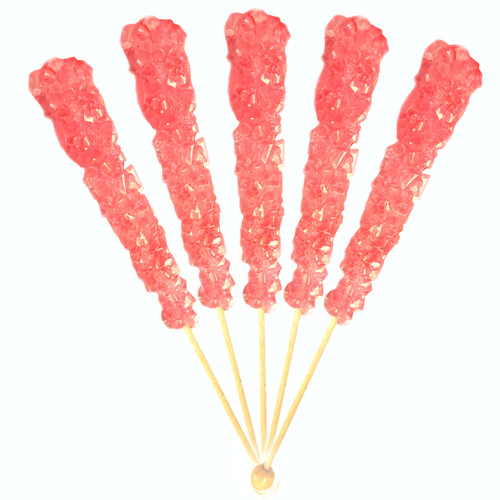 Pink It's a Girl Swizzle Sticks, Rock Candy, 12 Sticks Cherry Flavor
