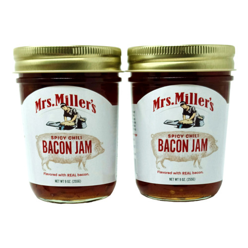 Mrs. Millers Spicy Chili Bacon Jam 2/9oz. Jars