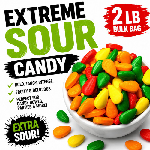 Cry Baby Tears Sour Candy – 2 lb Bulk Bag | Extra Sour Hard Candy