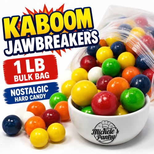 Kaboom Jawbreakers 1LB Bulk Candy Dubble Bubble Assorted Nostalgic