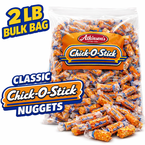 Michele’s Pantry Chick-O-Stick Mini Bites 2 lb Bulk Pack – Crunchy Peanut Butter Candy