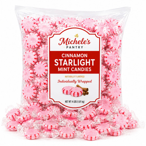 Cinnamon Starlight Mints Hard candy bulk wrapped candy 4 Lbs. Starlite Mints