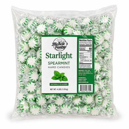 Peppermint Starlight Mints Hard candy bulk wrapped candy 2 Lbs. Starlite Mints
