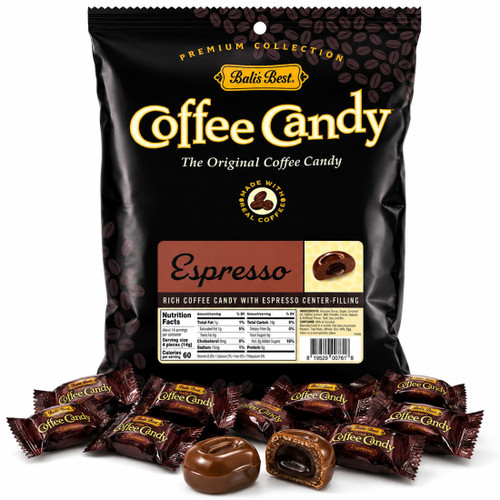 Bali's Best Espresso Candy 2.2 lb Bulk Bag Individually Wrapped Hard Coffee Candy