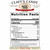 Nutrition facts for Claey's Sanded Horehound Drops showing serving size, calories, carbohydrates, sugars, and nutritional information for this traditional old-fashioned hard candy.