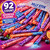 Pixy Silly Stix Powdered Candy Straws – 92 Count, Assorted Flavors