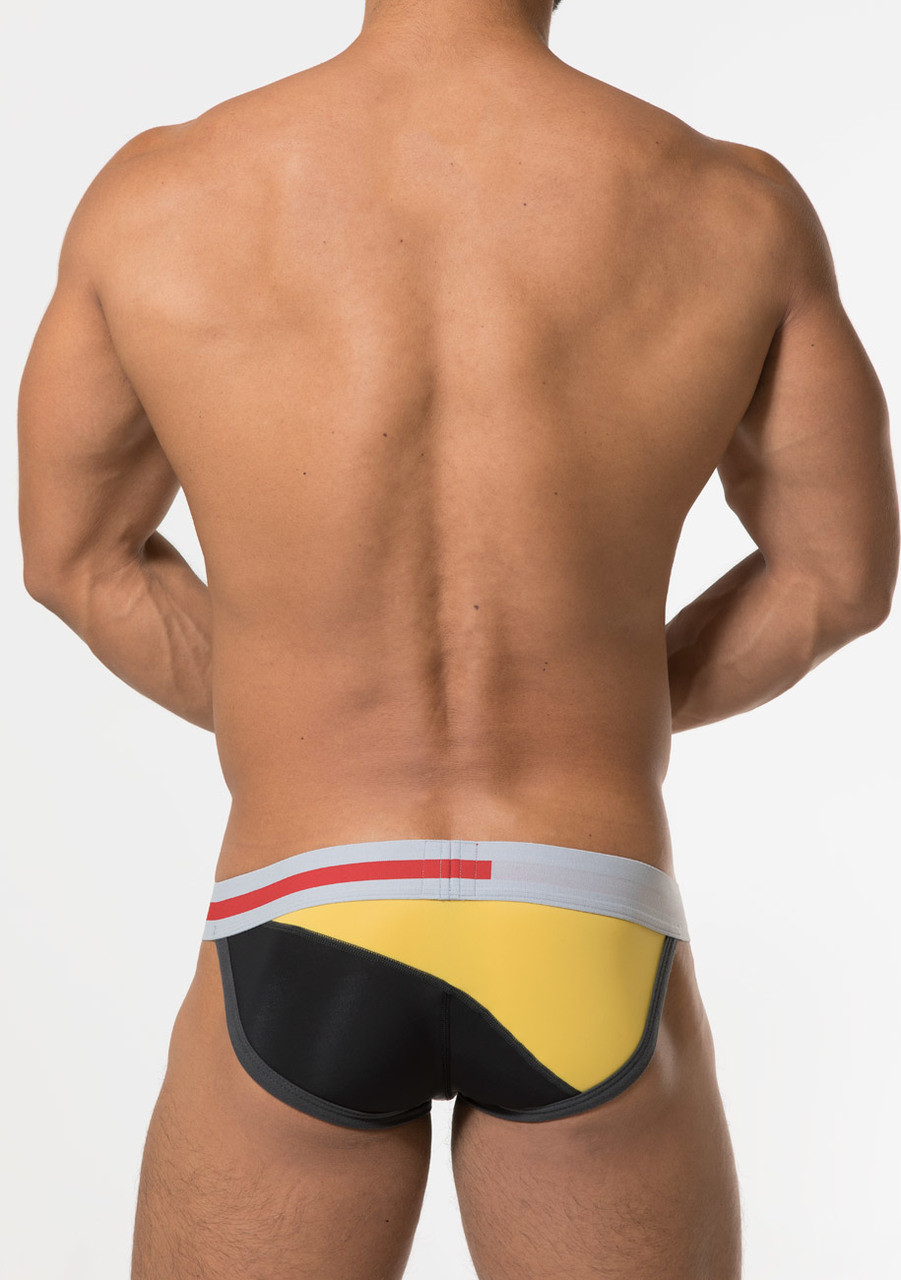 TOOT Underwear Tilt Line Flat Bikini Brief (FF27G376Yellow) Male HQ