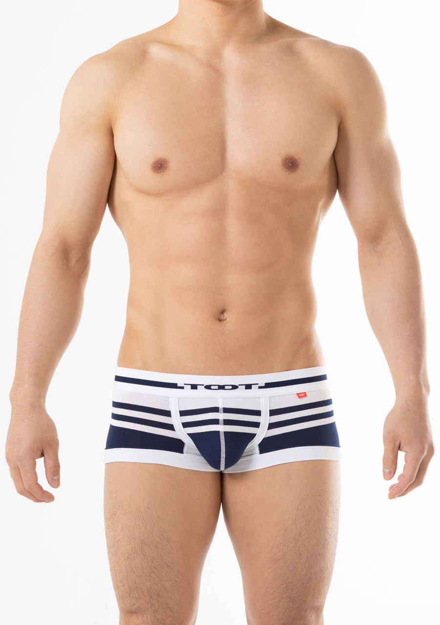 TOOT Underwear Horizontal Irregular Stripe Trunk White (Online Only)
