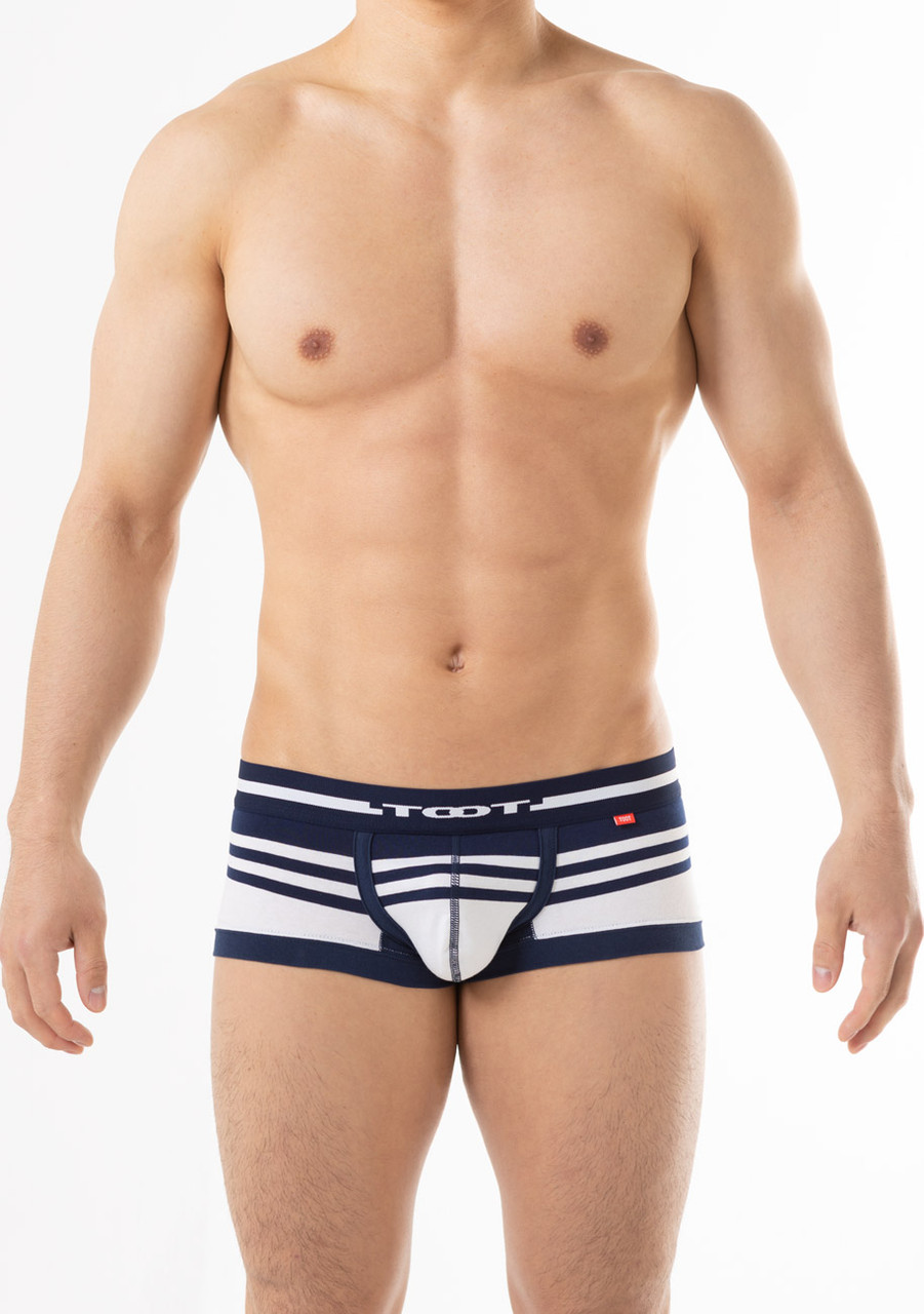TOOT Underwear Horizontal Irregular Stripe Trunk Navy (CB38K230-Navy)