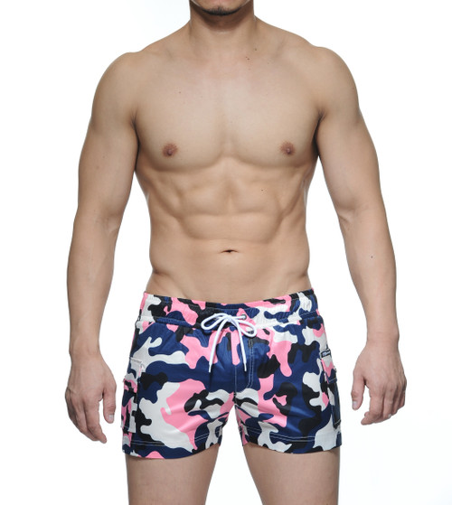 STUD Beachwear Casper Camo Shorts (Navy/Pink) (RW1168BS18)