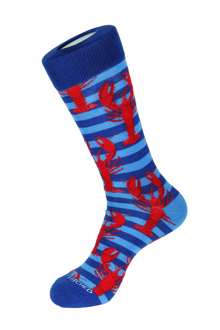 Unsimply Stitched Socks Large Lobster Stripe (Blue) (18086-2)