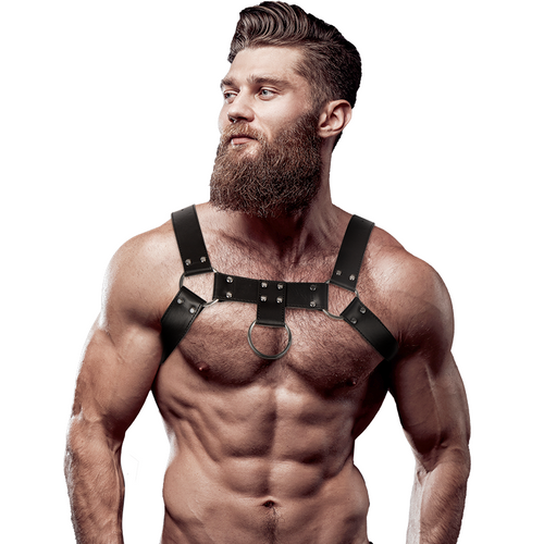 Fetish Submissive Attitude Eco Leather Chest Strap Harness Black (D-235638)