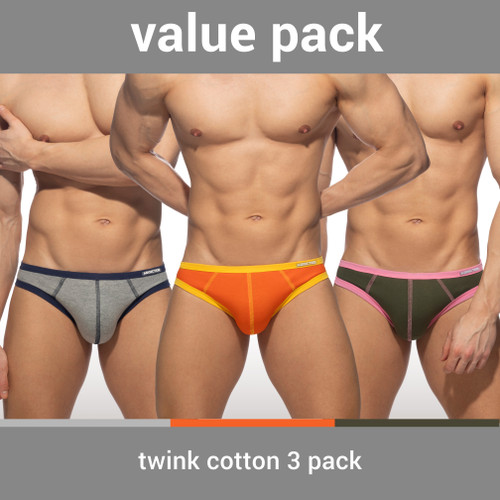 Addicted Underwear 3-Pack Twink Cotton Briefs (AD1191P)