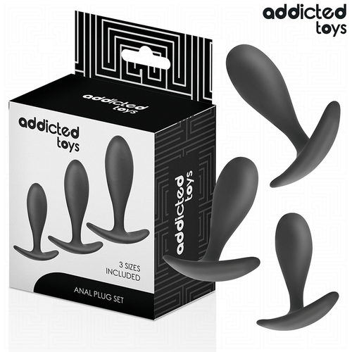 Addicted Toys Set of 3 Silicone Anal Plugs (D-242831) Addicted Toys Set of 3 Silicone Anal Plugs (D-242831)