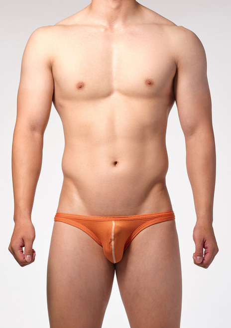 TOOT Underwear Material Color Stitch Bikini Orange (DF25A318-Orange)