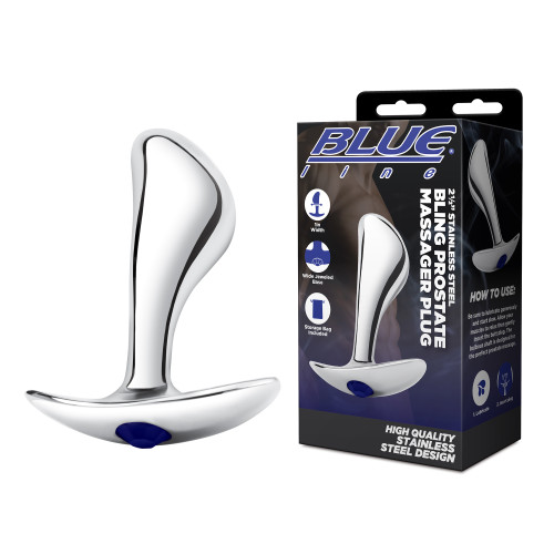 Blueline 2.5" Stainless Steel Bling Prostate Massager Plug (BLM9001)