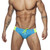 Addicted Swimwear Stripes Basic Swim Brief Peacock (ADS211-27)