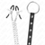 Kink Stainless Steel Penis Ring with Chain and Adjustable Nipple Clamps