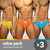 Addicted Underwear Essential Playful 3-Pack Bikini Brief (AD1442P-3COL)