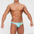 AQUX Swimwear Vertical Line Swimbrief Sheer Light Blue (SBK4473)
