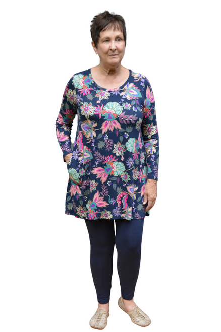 Alice Tunic - Navy Print