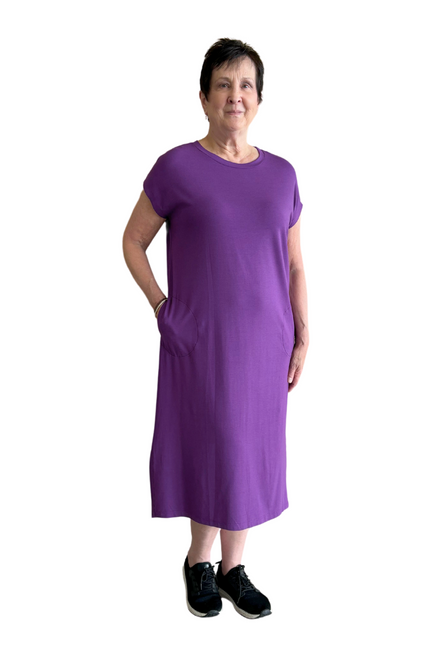 Cap Sleeve Dress - Boysen Berry