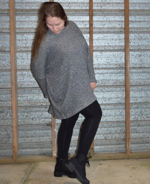 Christie Crew Sweater - Dark Charcoal