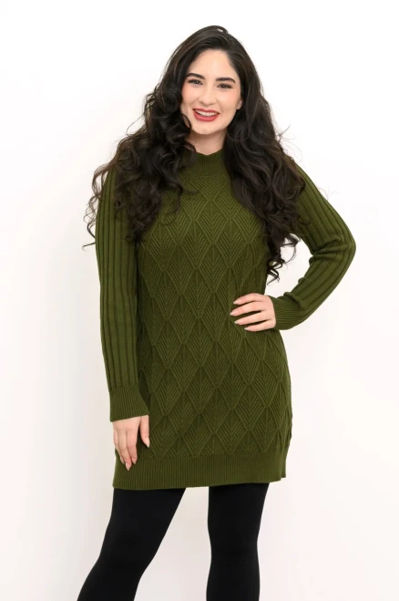 Dina Cotton Sweater, Vintage Green