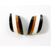 MABEL - Facet Studs  - Black & White