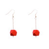 Mon Bijou - Drop Earrings - Red Geometric Faceted Beads | The Design Gift Shop