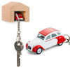 Citroen 2CV Dolly keyring with beech wood garage | The Design Gift Shop