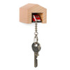 Citroen 2CV Dolly keyring with beech wood garage | The Design Gift Shop