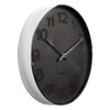 Karlsson Mr Black numbers wall clock with stainless-steel rim  - Ø 37.5 x 6 cm | the design gift shop