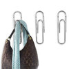 Minimalist design Bendo Luxe giant Paper Clip wall mounted coat hooks chrome | the design gift shop