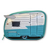 Mint/white teardrop caravan toiletry bag | The Design Gift Shop