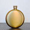 Izola 5oz round stainless steel flask matte gold | The Design Gift Shop