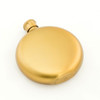 Izola 5oz round stainless steel flask matte gold | The Design Gift Shop