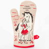 Front view of the Blue Q oven mitt "I Hate Everyone Too".