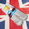 BRITISH POUND QUEEN BOXING socks by Art N Wordz  (Back) | the design gift shop