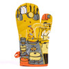 Rear view of the "Man With A Pan" oven mitt by BlueQ.