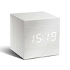 GINGKO cube click clock white / white LED | the design gift shop