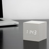 GINGKO cube click clock white / white LED | the design gift shop