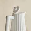 Alessi electric kettle white pleated couture style.