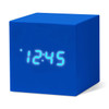 MoMA cube click clock blue / white LED | the design gift shop