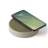 LEXON Oslo Energy Light Grey/Green Charging Station & Bluetooth Speaker | the design gift shop