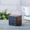 GINKGO cube click clock walnut / red LED | the design gift shop