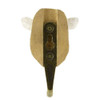 Rear view of the WILDLIFE GARDEN Wall Hook Sheep, showing the keyhole plate.
